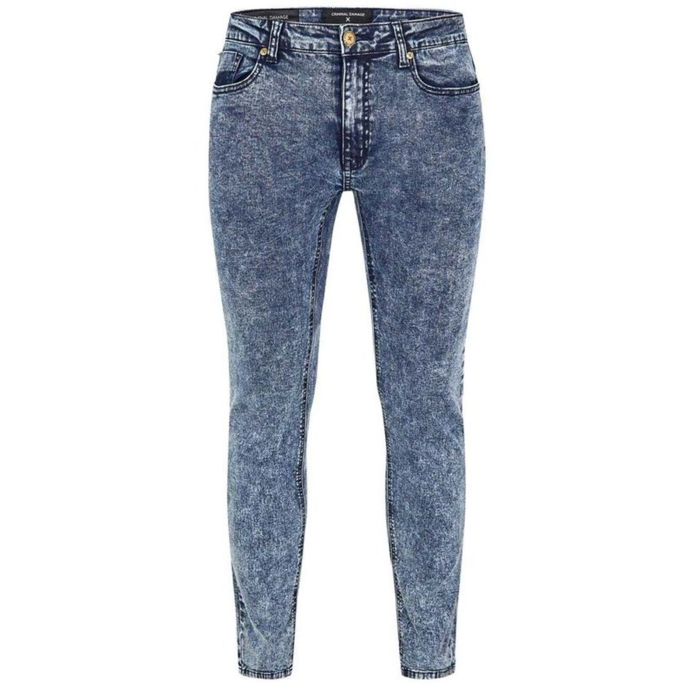 Criminal Damage Womens/Ladies Skinny Jeans / Indigo